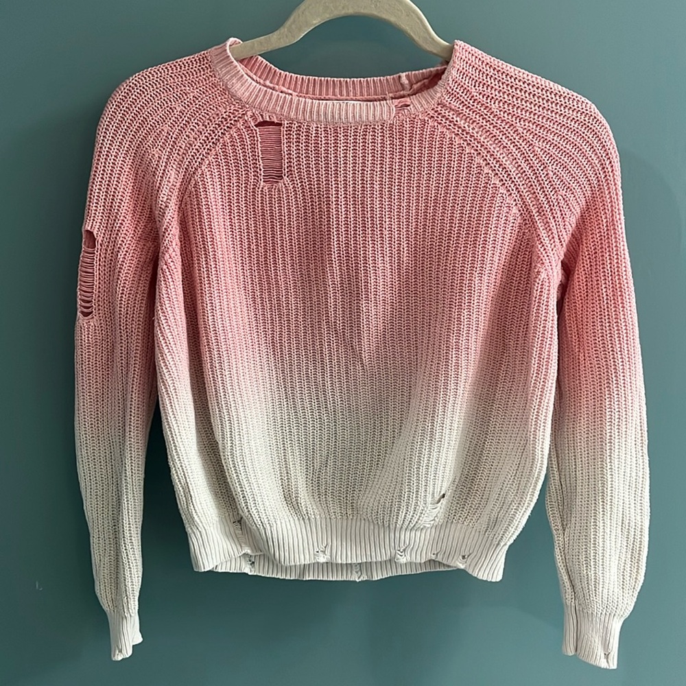 Ombré Pink Guess Knitted Sweater (Small)